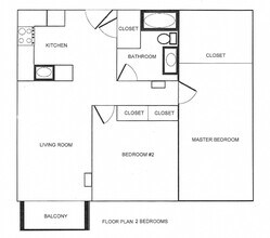 2 Bedroom 1 Bath 021 021 floor plan